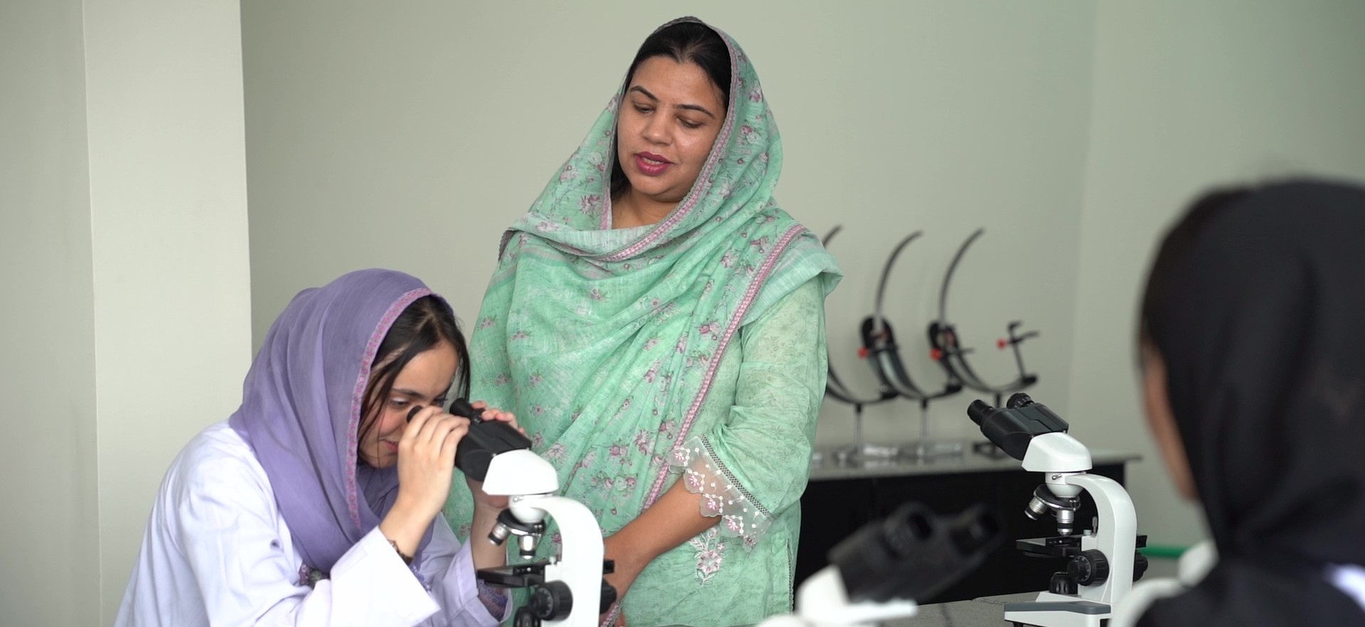 Students attending an interactive class at the University of Rawalpindi